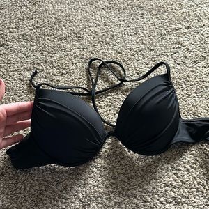 Black strappy bikini top